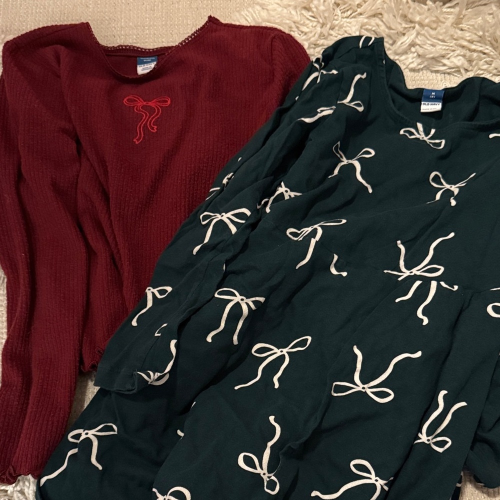Old Navy Burgundy and Teal Sweater Set